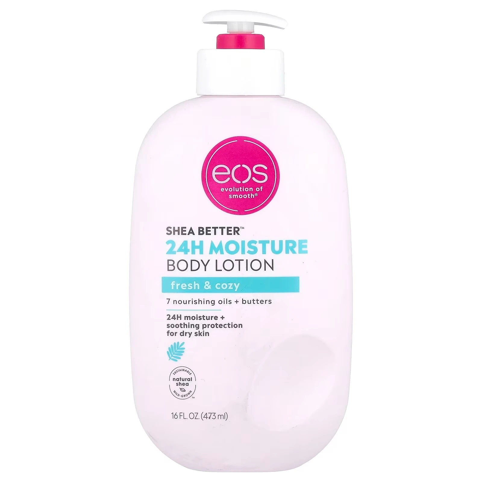 EOS Body Lotion, Shea Better™, 24-Hour Moisturizer, Fresh & Comforting Scent, 16 fl oz (473 ml)